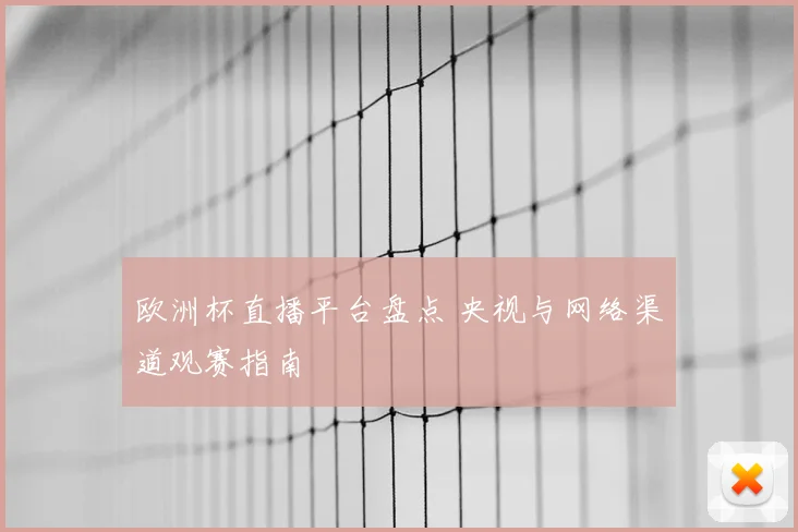 欧洲杯直播平台盘点 央视与网络渠道观赛指南